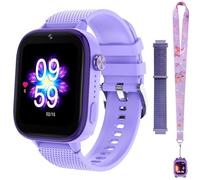 OKYUK 4G Children's Smartwatch with Phone and GPS, Multifunctional Children's Watch with Video Call, Sports Modes, Alarm Clock, Integrated App Store, Children's Smartwatch for Boys and Girls (Purple)