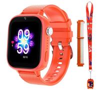 OKYUK 4G Children's Smartwatch with Phone and GPS, Multifunctional Children's Watch with Video Call, Sports Modes, Alarm Clock, Integrated App Store, Children's Smartwatch for Boys and Girls (Orange)