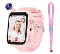 OKYUK 4G Kids Smart Watch with GPS Tracker, Two-Way Calls, SOS Smart Watch with Multiple Desk Styles to Choose from, for Kids Age 6-12 (Pink)