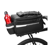 OKYUK Bike Bag, 8L Bike Pannier Bag Waterproof Bicycle Rear Bag Insulated Cycling Trunk Bag Cycle Luggage Carrier Bag Storage Pouch with Shoulder Strap for Keep Drink and Food Temperature, Black