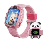 OKYUK T17 4G Kids Smart Watch, kids watch GPS Tracker with SOS Function, Video Call/Phone Call/Voice Chat/SMS, Pedometer, Class Mode, Camera, Puzzle Games, Kids Smartwatch for Boys Girls (Pink)