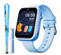 OKYUK T45 4G Children’s Smartwatch, Kids Sim Card GPS Tracker, Video Calls, SOS, Camera, Pedometer, Boys & Girls Aged 3-12 (Blue)