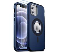okzilla for iPhone 12 Case & iPhone 12 Pro Case, [Military Grade Drop Protection] [Tempered Glass Screen Protector] [Full Body Dustproof][Heavy Duty Shockproof] Anti-Scratched Rugged Case 6.1" (Blue)