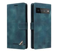 OKZone Compatible with Google Pixel 6 Case, Card Slot Shockproof Wallet Protective Case,PU Leather Flap Card Holder [Magnetic Close] Phone Case For Google Pixel 6(Green)