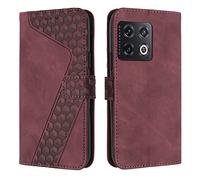 OKZone Compatible With OnePlus 10T 5G Case, Wallet Case PU Premium Leather with Card holder Slots Magnetic Shockproof Protect Flip Cover Bookstyle Phone Cases Cover for OnePlus 10T 5G (Red)