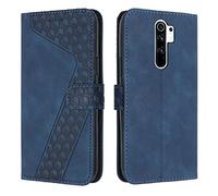 OKZone Compatible With Xiaomi Redmi 9/Redmi 9 Power Case, Wallet Case PU Premium Leather with Card holder Slots Magnetic Shockproof Protect Flip Cover Bookstyle Phone Cases Cover (Blue)