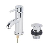 Ola Basin Mono Mixer TAP with CLICKER Waste Chrome, Single Lever Operation, Suitable for High & Low Pressure Systems, 1 in Pack
