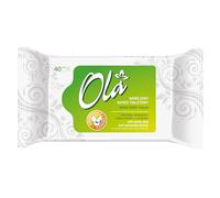 OLA Moisturized toilet paper with chamomile extract and lactic acid - flushable - Combination of moistened paper and wet tissue - cleans the intimate area - for sensitive skin - 40 pieces