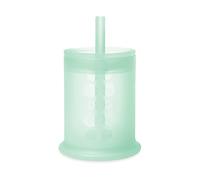 Olababy Silicone Training Cup with Straw Lid |Water Drinking Cup for Babies | 6+ Mo Infant to 12-18 Months Toddler | Sippy Cup for Kids & Smoothie Cup | Baby Led Weaning Supplies & Baby Shower Gifts