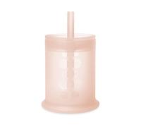 Olababy Silicone Training Cup with Straw Lid |Water Drinking Cup for Babies | 6+ Mo Infant to 12-18 Months Toddler | Sippy Cup for Kids & Smoothie Cup | Baby Led Weaning Supplies & Baby Shower Gifts