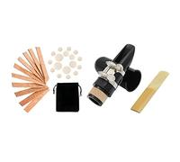 Oladfiop 10 Neck Connection Cork and 17 Woodwind Instrument Pads & 1set Mouthpiece Kit, Includes Ligature+Clarinet 2.5
