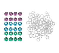 Oladfiop 24Pcs Skateboard Truck Wheel Axle Screw Nuts & 100x Skateboarding Standard Speed Washers Skateboard Truck Axle Washers