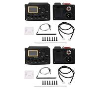 Oladfiop 2X Acoustic Guitar Pickup Tuner 5-Band Eq Equalizer Acoustic Guitar Preamp Piezo Pre-Amp Amplifier System