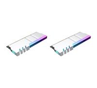Oladfiop 2X Computer DDR4 DDR5 5V ARGB Sync Memory Radiator PC RGB Colorful RAM Heatsink Cooler Cooling Shim Armor Silver White