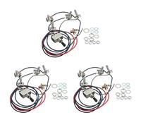 Oladfiop 3X Lp Electric Guitar Pickups Wiring Harness Kit 2T2V 500K Pots 3 Way Switch with Cap