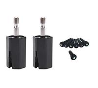 Oladfiop 6 Pcs Ebony Guitar Bridge Pins Abanlone Dot & 2Pcs String Winder Tuning Peg Puller Replace Electric Drill