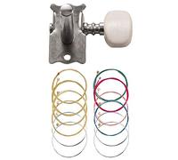 Oladfiop 6Pcs Acoustic Guitar String Tuning Peg Tuner & 2 Sets of 6 Guitar Strings Replacement Steel String