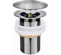 Oladwolf Basin Sink Waste, Modern Pop Up Click Clack, Nickel Plated, Solid Brass, Unslotted Design