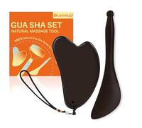 Olaemuo Bian Store Gua Sha & Acupuncture Scraper, Gua-Sha Facial Body Tools Set for Reduce Puffiness, Acupuncture Scraper for Meridian Pain Relief, SinkCare Beauty Massager as Gift for Women, Brown