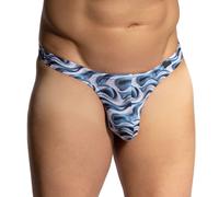 Olaf Benz RED2458 Mini String mens underwear thong curvy pouch 3D waves print