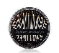 Olakin Sewing Needles[30 Pcs], 3.2-5.1cm Stitching Needles, Darning Needles with Plastic box, for DIY Needlework Normal Type and Sewing(Black)