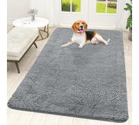 OLANLY Dog Door Mat for Muddy Paws 70x46, Absorbs Moisture and Dirt, Absorbent Non-Slip Washable Mat, Quick Dry Chenille, Mud Mat for Dogs, Entry Indoor Door Mat for Inside Floor, Grey