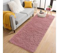 OLANLY Hallway Runner Soft Fluffy Shaggy Rug Bedroom Living Room Indoor Floor Rug for Kids Girls Boys Nursery Home Decor Aesthetic Pale Pink
