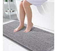 OLANLY Large Bathroom Rugs 50x30, Extra Soft Absorbent Chenille Bath Rugs, Rubber Backing Quick Dry, Machine Washable Bath Mats for Bathroom Floor, Tub and Shower, Home Decor Accessories, Grey