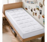 OLANLY Twin XL Quilted Fitted Mattress Pad, Down Alternative Fill, White