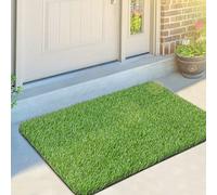 OLanto Artificial Grass Door Mat, Turf Grass Front Door Mats Outdoor/Indoor, Realistic Fake Grass Rug for Entrance, Dog, Patio, Camper, Home Decor, 24" x 36"