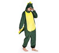OLAOLA Adult Onesie, Crocodile Animal Costume, Unisex Onesies Plush Halloween Cosplay Pajamas Party One-Piece Sleepwear