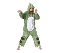 OLAOLA Adult Onesie, Dinosaur Animal Costume, Unisex Onesies Plush Halloween Cosplay Pajamas Party One-Piece Sleepwear
