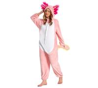 OLAOLA Adult Onesie, Salamander Animal Costume, Unisex Onesies Plush Halloween Cosplay Pajamas Party One-Piece Sleepwear