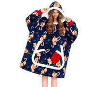 OLAOLA Adult Sloth Print Oversized Wearable Blanket Hoodie Sweatshirt