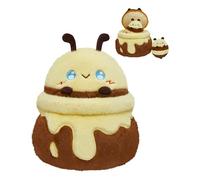 OLAOLA Cute Bee Plush Pillow Soft Honeybee Stuffed Animals 30cm Plushie Toy with 2 Little Bees for Kids Adults