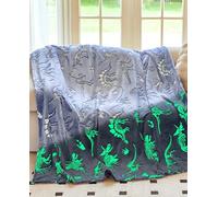 OLAOLA Dinosaur Glow in The Dark Blanket for Kids Soft Flannel Throw Blankets Dinosaurs Gifts for Boys Girls Warm Cosy Sofa Bed Throws (150 x 200cm, Dinosaur)
