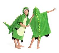 OLAOLA Dinosaur Kids Towel Poncho Hooded Beach Robe 3-12 Years