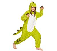 OLAOLA Green T-Rex Onesie Adult Unisex Costume Pyjamas L(5'9"-6'1")