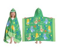 OLAOLA Kids Beach Dinosaur Towels, Bath Hooded Poncho Wrap 3-12 Years | Highly absorbent and quick-drying hooded towel. Keeps kids warm after a bath, swimming lessons, or summer beach holidays