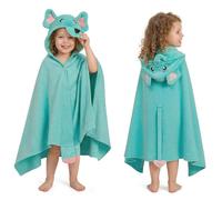 OLAOLA Kids Elephant Beach Towels Bath Hooded Poncho Wrap 3-12 Years | Highly absorbent and quick-drying hooded towel. Keeps kids warm after a bath, swimming lessons, or summer beach holidays