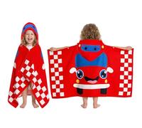 OLAOLA Kids Hooded Bath Towels, Soft Absorbent Beach Towel Swimming Wrap, Changing Robe Bath Poncho for Boys Girls 3-12 Years, Car