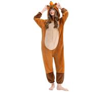 OLAOLA Onesies for Adult Unisex Novelty Pyjamas Capybara Costume for Halloween Soft Comfy Homewear Nightwear One Piece Sleepwear Cosplay Loungewear