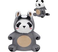 OLAOLA Panda Stuffed Animal 35cm Plush Toy Pillow with Raccoon Costume Cute Soft Panda Plushies Gift for Kids Adults
