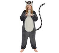 OLAOLA Ring-Tailed Lemur Onesie Adult Unisex Pyjamas S(5'1"-5'5")