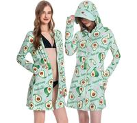 OLAOLA Women's UPF 50+ Sun Protection Hoodie with Detachable Visor, Long Sleeve Zip Shirts Hiking Swimming Athletic Rash Guard with Pocket - Spandex & Polyester - Quick Dry, Foldable (Avocado, L)