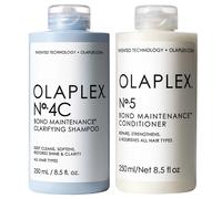 Olaplex No.4c Bond Maintenance Clarifying Shampoo & No. 5 Bond Maintenance Conditioner Duo 2 x 250ml