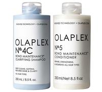 Olaplex No.4c Bond Maintenance Clarifying Shampoo & No. 5 Bond Maintenance Conditioner Duo 2 x 250ml