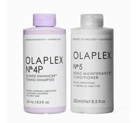 Olaplex No.4P Blonde Enhancer Toning Shampoo 250ml and No. 5 Bond Maintenance Conditioner 250ml Duo - 250 ml