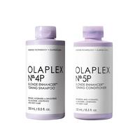 Olaplex No.4P Blonde Enhancer Toning Shampoo and No. 5P Blonde Enhance