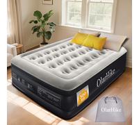 OlarHike Inflatable Mattress, Air Bed, Double Airbed with Built in Pump, Blow Up Mattress, Folding Guest Bed Self Inflating with Flocked Surface for Camping and Home Use, 190cm x 140cm x 46cm (Black)